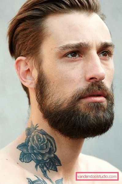 Férfi fodrászok szakáll - rövid és hosszú frizurákkal